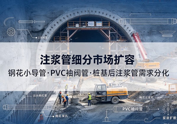 卫东注浆管细分市场扩容，隧道钢花小导管、PVC 袖阀管、桩基后注浆管需求分化